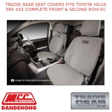 TRADIE GEAR SEAT COVERS FITS TOYOTA HILUX SR5 4X2 COMPLETE FRONT & SECOND ROW-EC